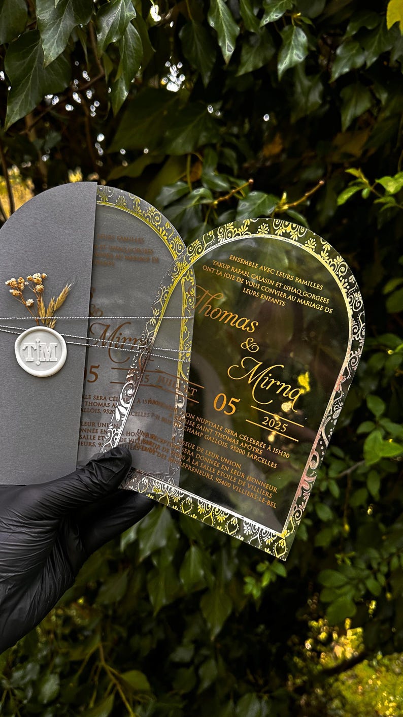 Personalized Acrylic Wedding Invitation: Custom Clear Invitations - Etsy
