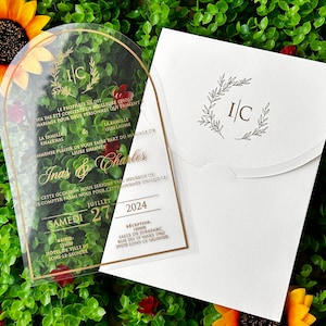 Acryl Hochzeitseinladung, Personalisierte klare Einladungen, Sweet 16 & Quinceanera Einladungen, kundenspezifische Acryleinladungen