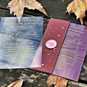 Acryl Hochzeitseinladung, Personalisierte klare Einladungen, Sweet 16 & Quinceanera Einladungen, kundenspezifische Acryleinladungen