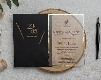 Personalized Acrylic Wedding Invitation: Clear Sweet 16 & Quinceanera Invitations