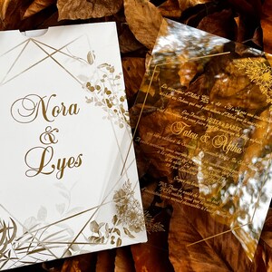 Acryl Hochzeitseinladung, Personalisierte klare Einladungen, Sweet 16 & Quinceanera Einladungen, kundenspezifische Acryleinladungen