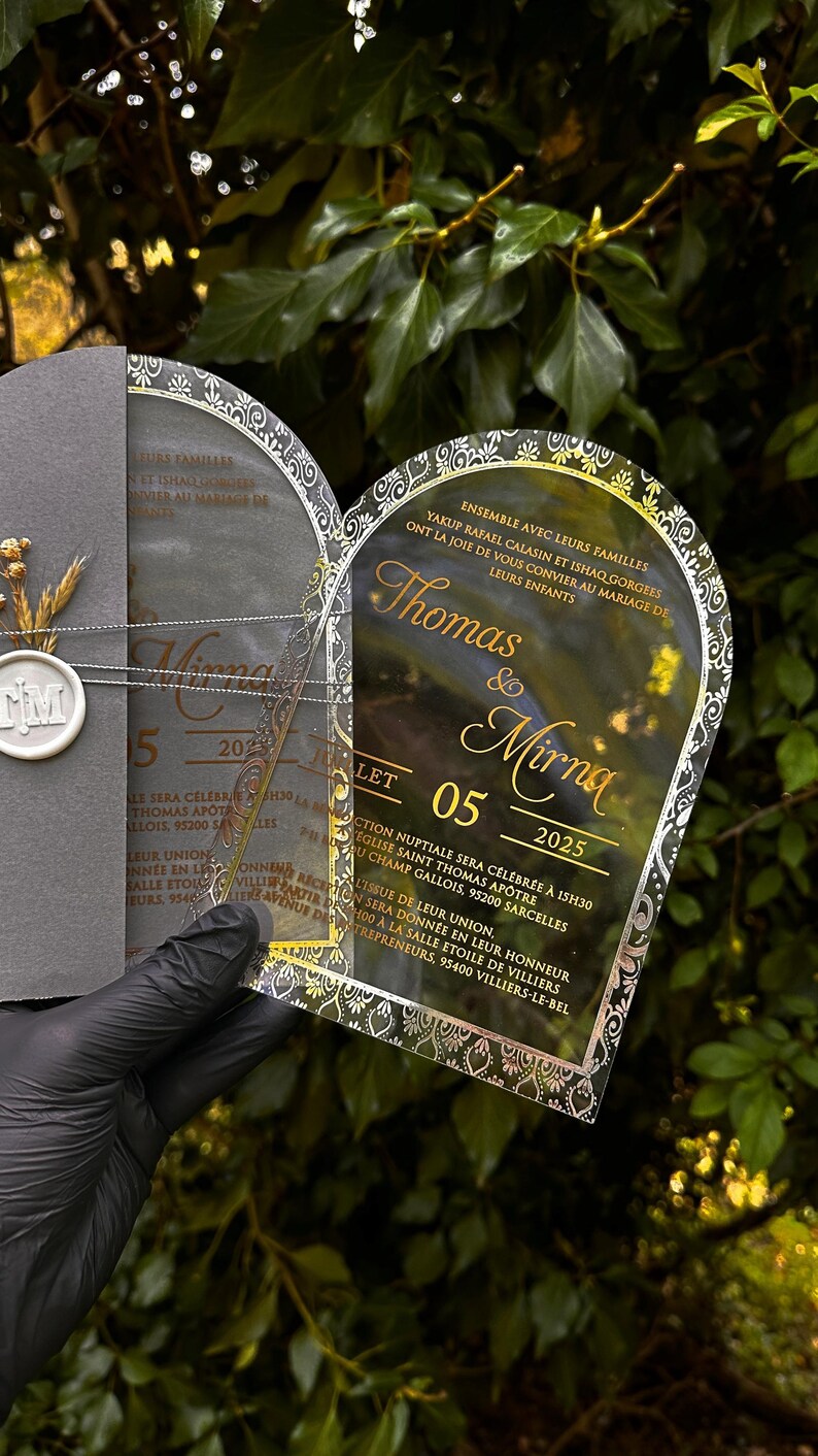 Personalized Acrylic Wedding Invitation: Custom Clear Invitations - Etsy