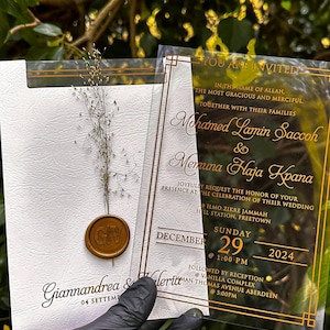 Acryl Hochzeitseinladung, Personalisierte klare Einladungen, Sweet 16 & Quinceanera Einladungen, kundenspezifische Acryleinladungen