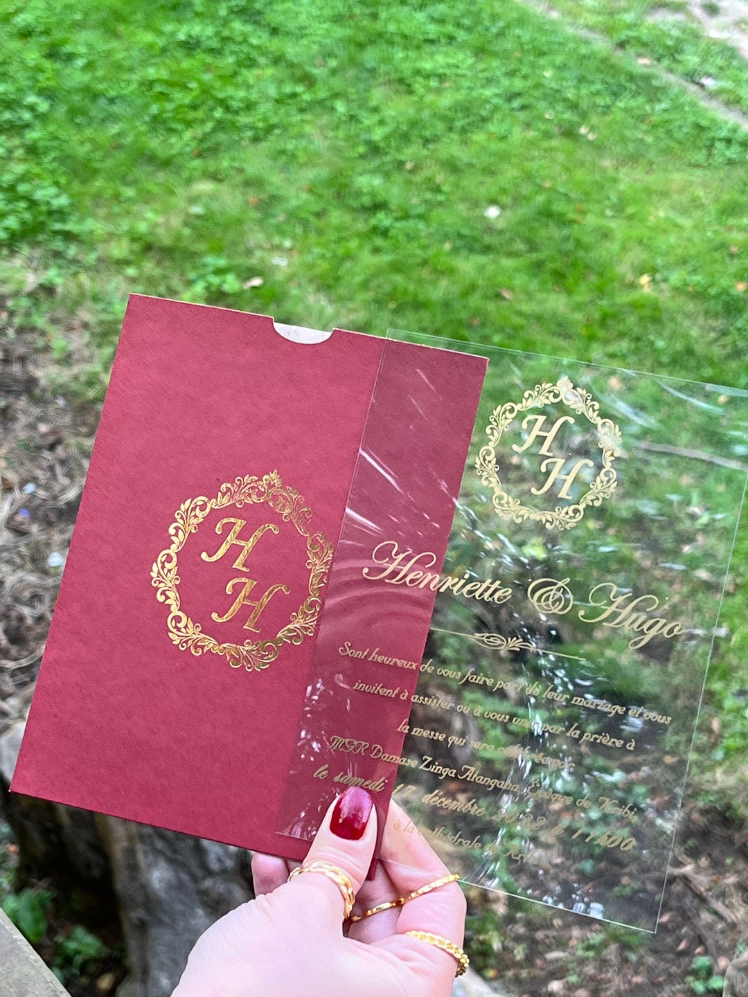 Personalized Acrylic Wedding Invitation: Custom Clear Invitations - Etsy