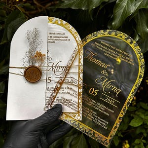 Transparent wedding invitation card