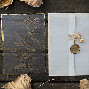 Convite de casamento em acrílico, convites transparentes personalizados, convites para festa de 16 anos e quinceanera, convites personalizados em acrílico
