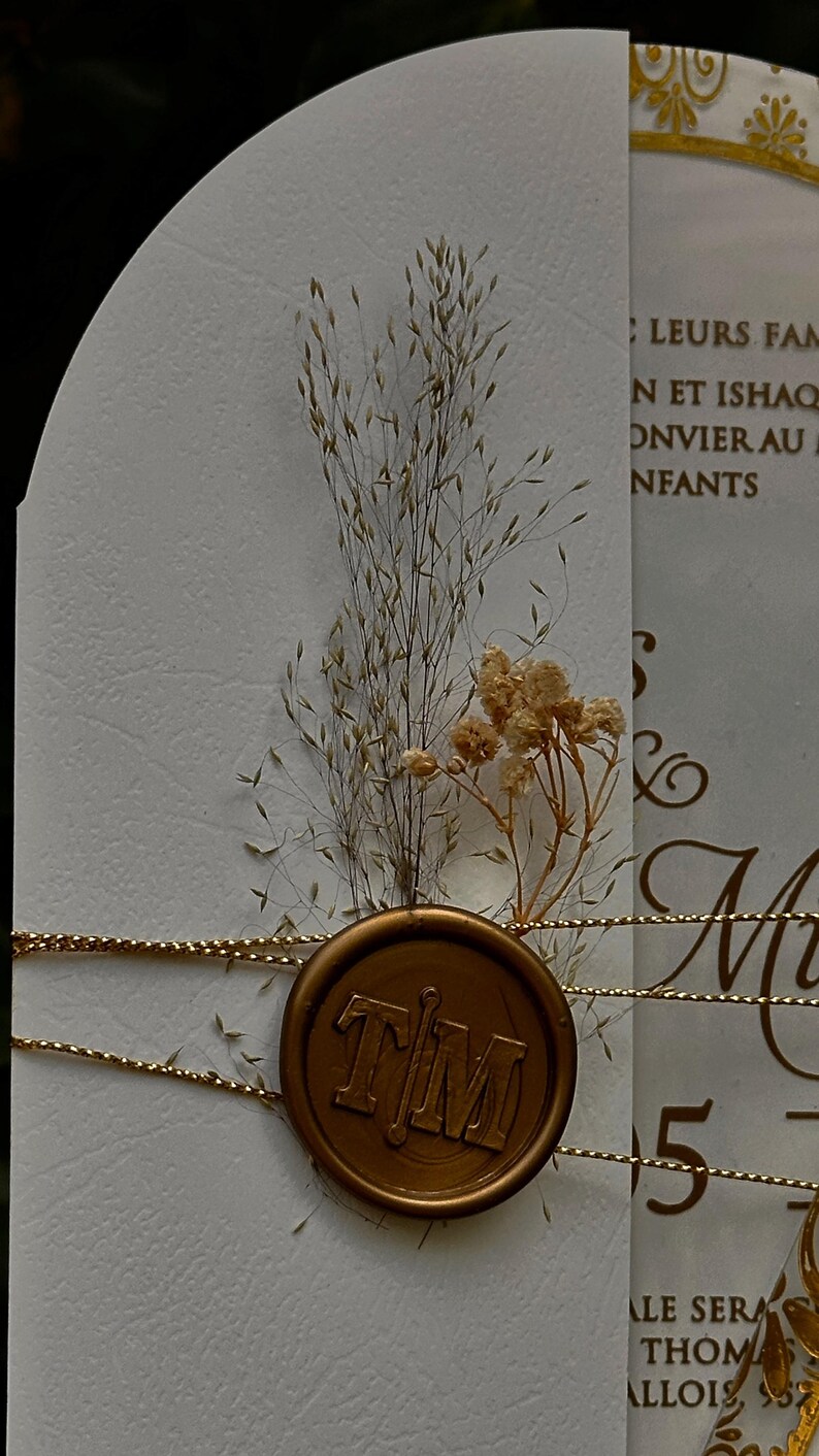 Transparent wedding invitation card