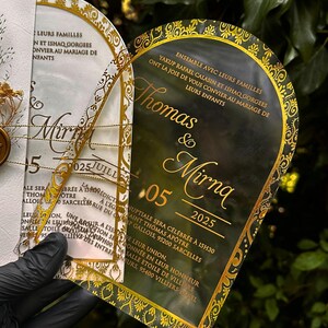 Transparent wedding invitation card
