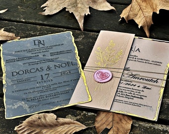 Acrylic Wedding Invitation, Personalized Clear Invitations, Sweet 16 & Quinceanera Invitations, Custom Acrylic Invitations