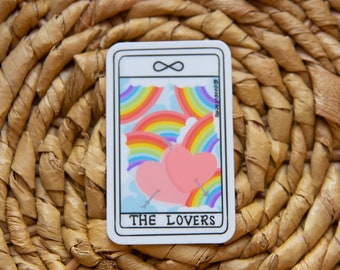 The Lovers Rainbow Tarot Card Sticker