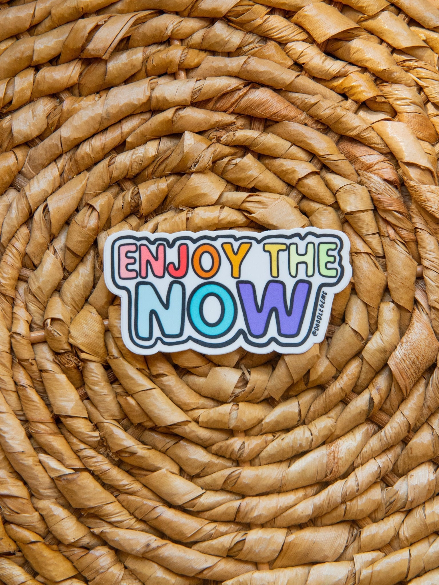 Enjoy the Now Sticker Motivational Sticker Rainbow Sticker - Etsy UK