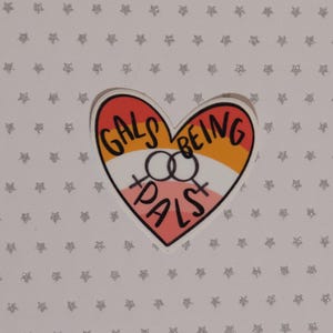Gals Being Pals Sticker, Lesbian Sticker, Sapphic Sticker, Lesbian Flag Sticker, Lesbian Love Sticker