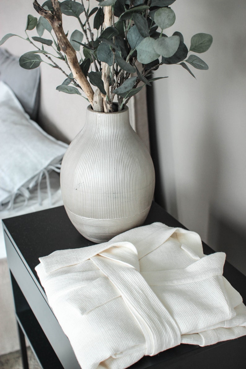 Waffle Linen Robe: Long Spa Robe for Women - Etsy
