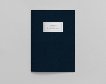 A5 lined and dotted notebook, midnight blue – environmentally friendly