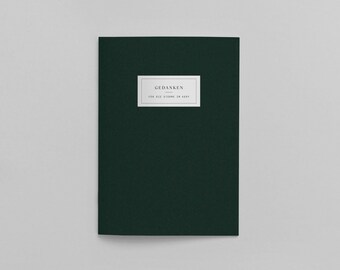 Notebook A5 Lined, Dotted in Fir Green — environmentally friendly