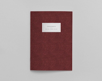 Notebook A5 Lined/ Dotted in Bordeaux — environmentally friendly
