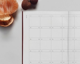 Monthly planner 2026 — environmentally friendly, A5, cover 300g