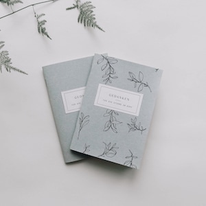 Notizbuch A6 2er-Set | Handgemacht, Recyclingpapier | Handgemaltes Cover Botanical, blanko, Skizzenbuch, Notizheft, Notizbuch, Schreibheft