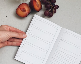 Weekly planner 12 x 19 cm for 26 weeks — environmentally friendly