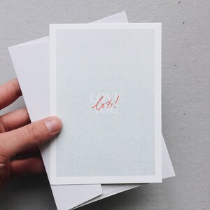 A6 Karte, "Love You Lot's" mit Umschlag | umweltfreundlich, Risography, eco-friendly, vegan, plant-based ink