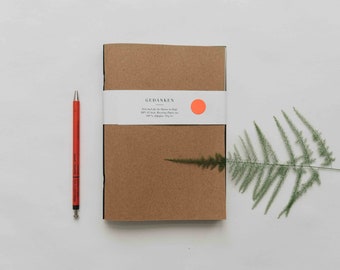Notebook A5 Set of 2 Blank | environmentally friendly, recycled paper