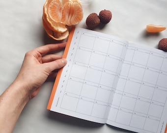 Monthly planner A5 for 12 months — environmentally friendly