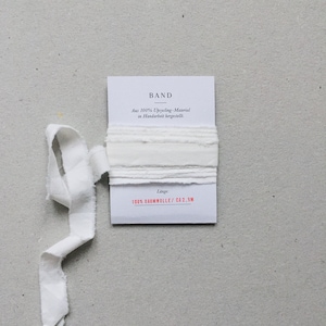 Nastro regalo 2,5 m bianco | bordo strappato, rispettoso dell'ambiente