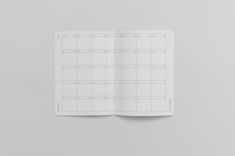 Monatsplaner 2026 — umweltfreundlich, A5, Cover 300g Bild 8