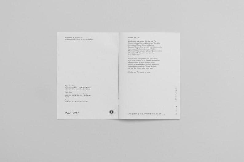 Monatsplaner 2026 — umweltfreundlich, A5, Cover 300g Bild 5