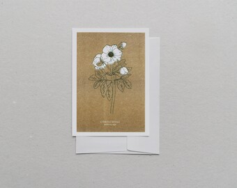 Christmas card A6 Christmas rose | environmentally friendly, with envelope, vegan, risography
