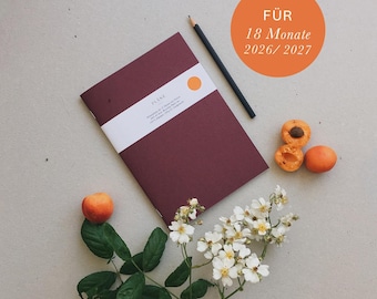 Monthly planner 2026/2027 — environmentally friendly, A5, cover 300g, 18 months