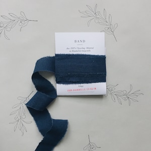 Nastro regalo blu 1 m x 2 cm | bordo strappato, rispettoso dell'ambiente