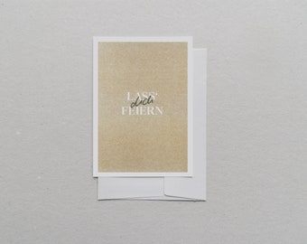 Greeting card, A6 Let's celebrate | environmentally friendly, with envelope, vegan, risography