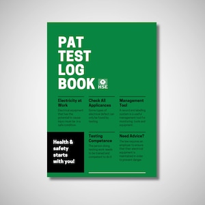 PAT Test Printable Log Book: Editable Electrical Testing Forms (Digital Download)