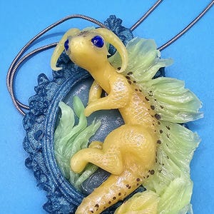 Handmade Fimo Clay Dragon Figurine: Custom Bookmark or Brooch