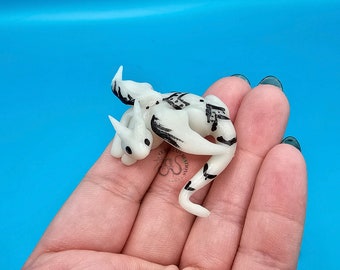 Cute, baby hatchling, dragon clay figurine