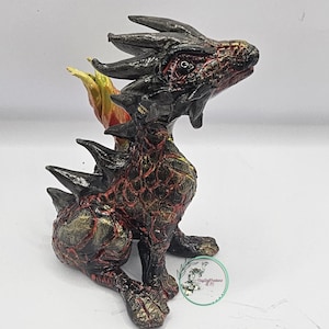 Cute Fire dragon, baby dragon figurine