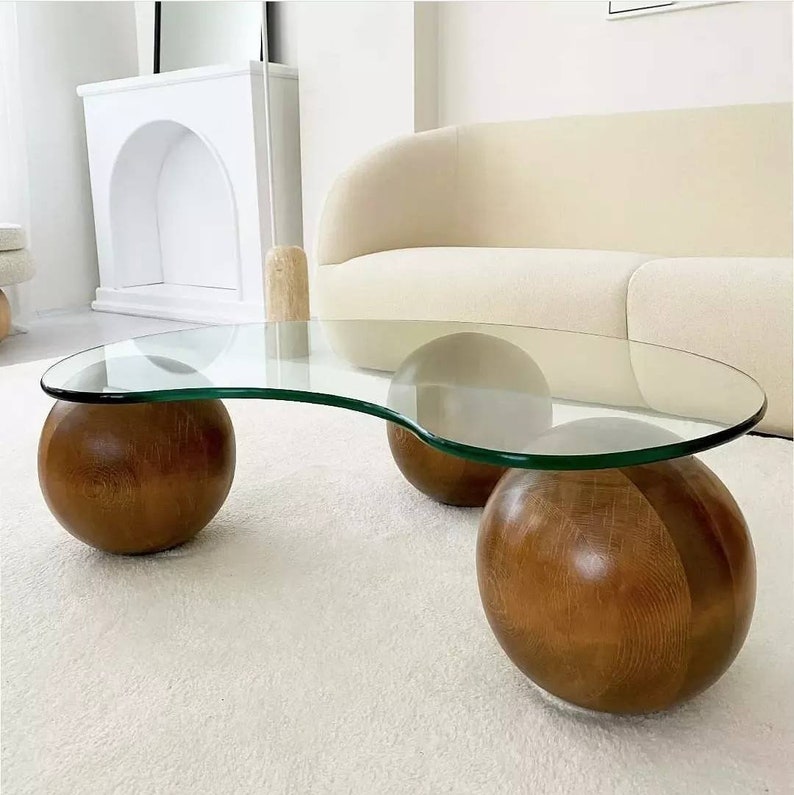 Boules de table basses brunes boules décoratives en bois Etsy France
