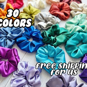 Bridesmaid Scrunchies Soft Hair Scrunchies Hair Accessories for Her  Bridesmaid Proposal Gift Silky Satin Scrunchie