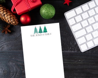 Personalized Holiday Post-it notes - 4 Designs | Sticky notes | Christmas Stationery | Lunchbox notes | 2023 | qty. 50
