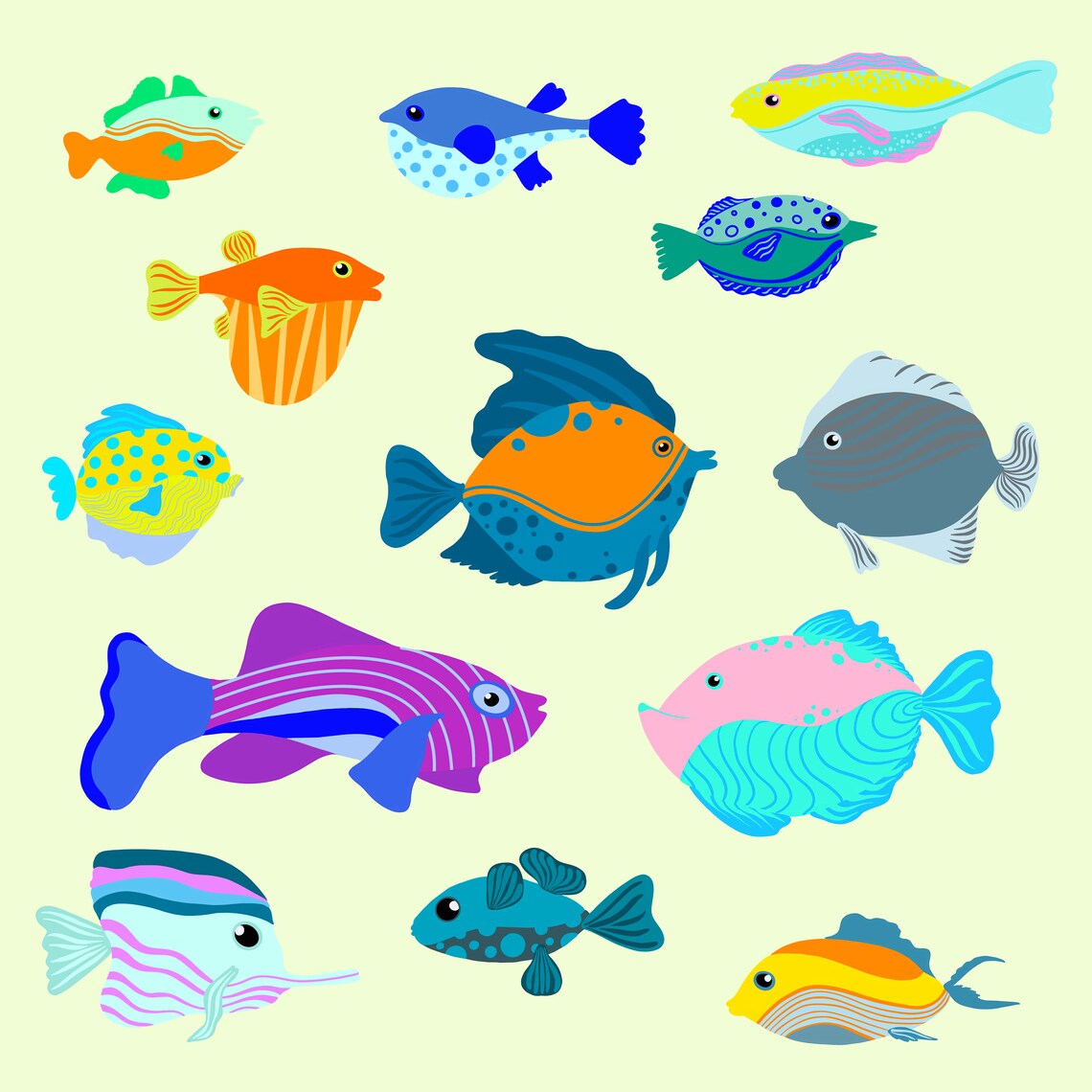 Fish/Fish Print/Art print/Kids Art/Kids Wall Art/Kidsroom Etsy