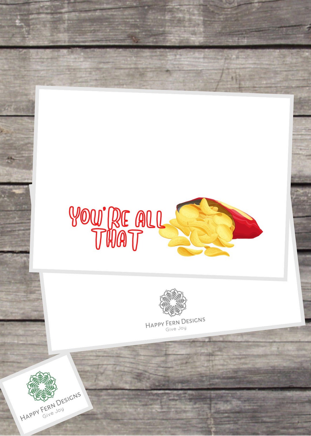 Youre All That and a Bag of Chips Greeting Card 90s Slang Etsy