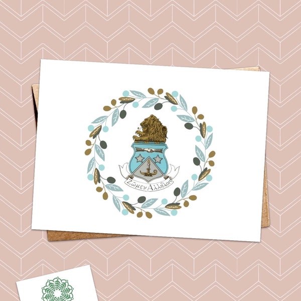 Alpha Delta Pi Sorority Holiday Card - Alpha Delta Pi Christmas Card