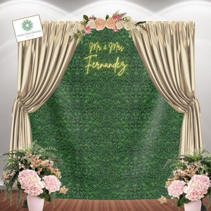 Personalized BOXWOOD Wedding Backdrop