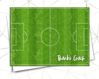 Soccer Coach Thank You Card