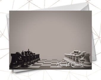 Chess Coach Thank You Card