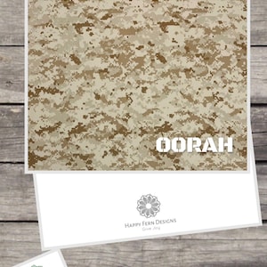 MARINE CORPS Inspired Greeting Card - OORAH