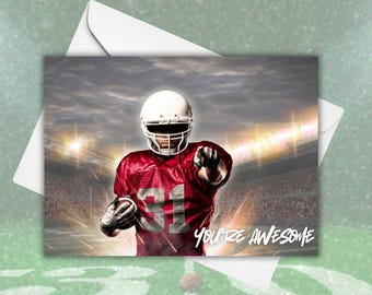Football Coach Thank You Card - FOOTBALL Thank You