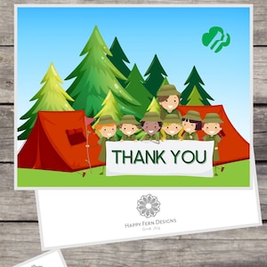Girl Scout Thank You Card