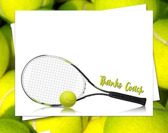 Tennis Coach Thank You Card